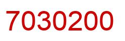 Number 7030200 red image