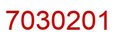 Number 7030201 red image