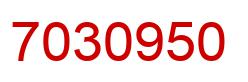 Number 7030950 red image