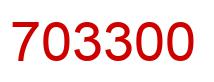 Number 703300 red image