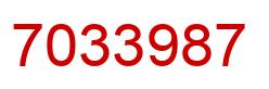 Number 7033987 red image