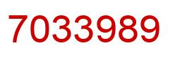 Number 7033989 red image