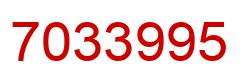 Number 7033995 red image