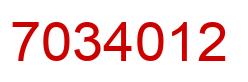 Number 7034012 red image