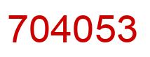 Número 704053 imagen rojo