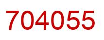 Número 704055 imagen rojo