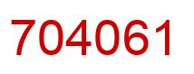 Número 704061 imagen rojo