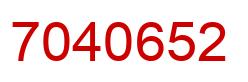 Número 7040652 imagen rojo