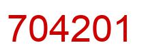 Number 704201 red image