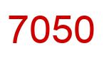 Number 7050 red image