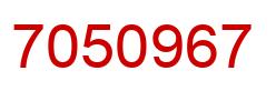 Número 7050967 imagen rojo
