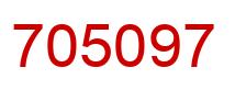 Number 705097 red image