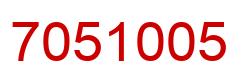 Número 7051005 imagen rojo
