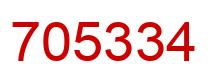 Number 705334 red image