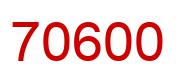 Number 70600 red image
