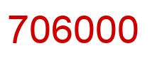 Number 706000 red image