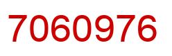 Number 7060976 red image