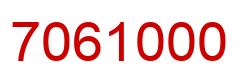Number 7061000 red image