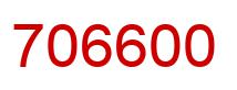 Number 706600 red image