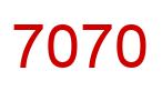 Number 7070 red image