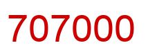 Number 707000 red image