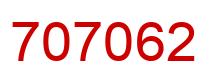 Number 707062 red image