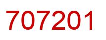 Number 707201 red image