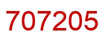 Number 707205 red image