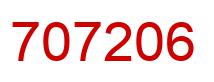 Number 707206 red image