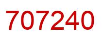 Number 707240 red image