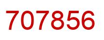 Number 707856 red image