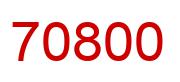 Number 70800 red image