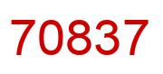 Number 70837 red image