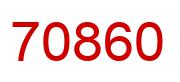 Number 70860 red image