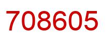 Number 708605 red image
