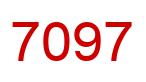 Number 7097 red image