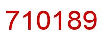 Number 710189 red image