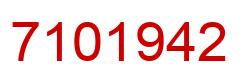 Number 7101942 red image