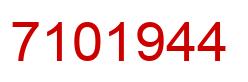 Number 7101944 red image