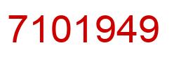 Number 7101949 red image