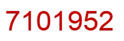 Número 7101952 imagen rojo