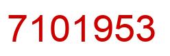 Number 7101953 red image