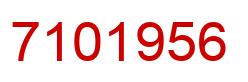 Number 7101956 red image