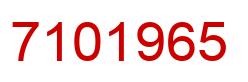 Number 7101965 red image