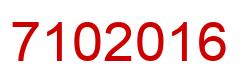 Número 7102016 imagen rojo