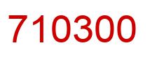 Number 710300 red image