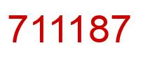 Número 711187 imagen rojo