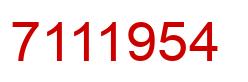 Número 7111954 imagen rojo