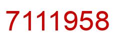 Number 7111958 red image