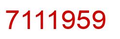 Number 7111959 red image